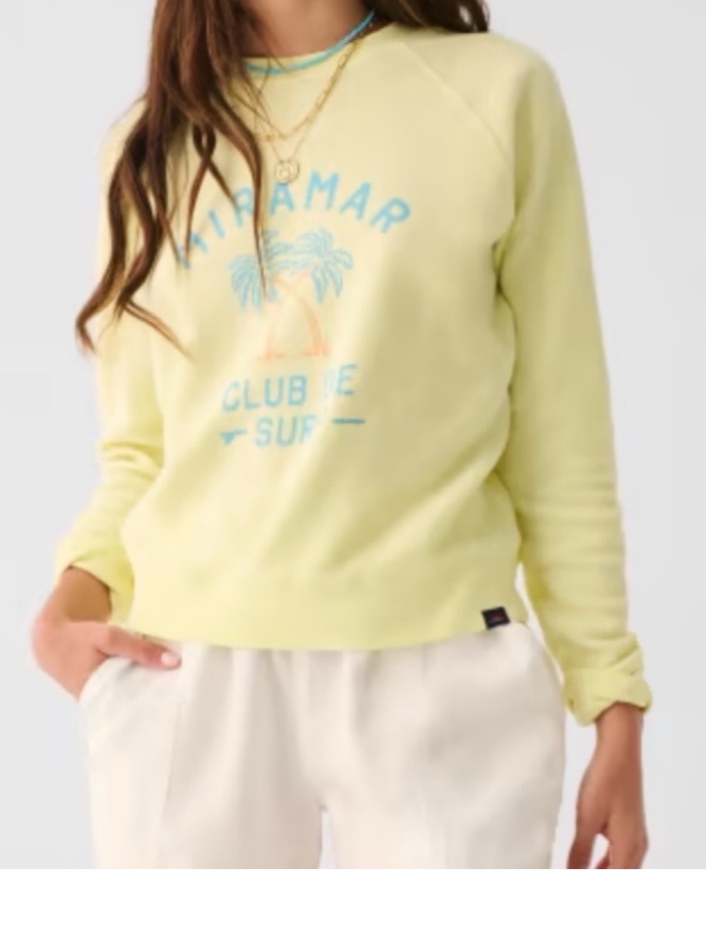 New with Tags Faherty Beach Fleece Crew Sz L - Picture 2 of 8